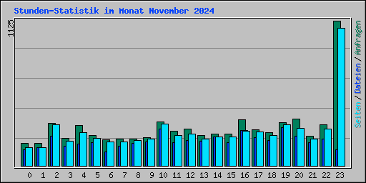 Stunden-Statistik im Monat November 2024