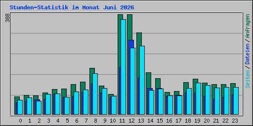 Stunden-Statistik im Monat Juni 2026